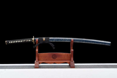 Ray 鱝 Katana – T10 Steel, Blue Stingray-Pattern Saya – view 1