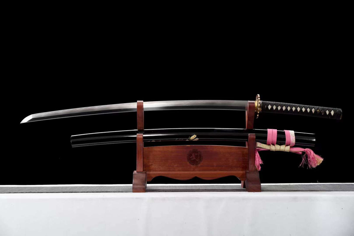 Kyokujitsu 旭日 Katana, San-mai T10 Damascus – view 2