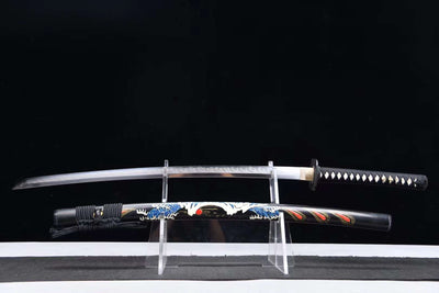 Nihon Katana 日本 – T10 Steel, Flame Hamon, Sharpened Blade – view 1