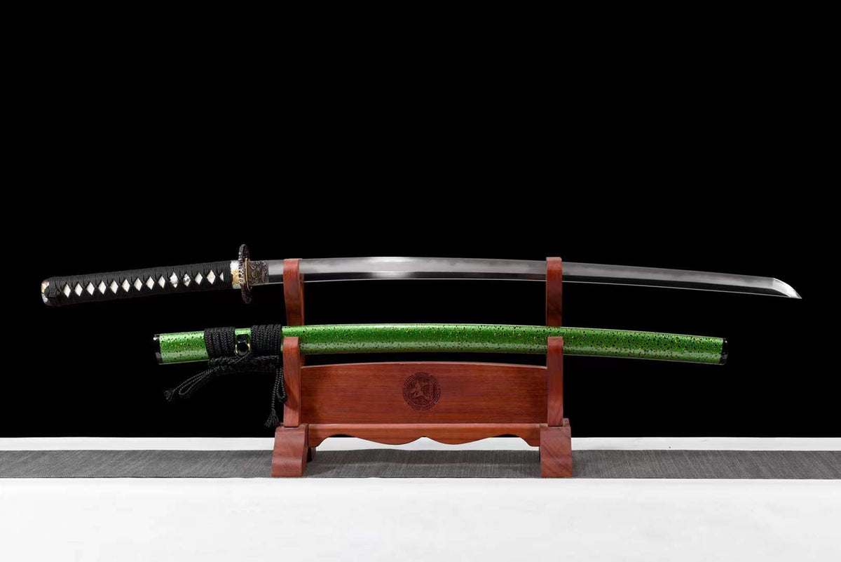 Kusa 草 Katana – Damascus Steel, Mirror Polish – view 1