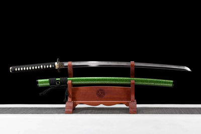 Kusa 草 Katana – Damascus Steel, Mirror Polish – view 1