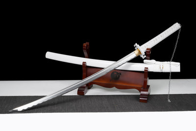 Tensa Zangetsu White Katana – Bleach-Inspired Replica (1060) – view 9