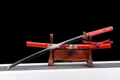Sabana Katana サバンナ – T10 Steel, Wave Hamon, Tiger Saya – view 4