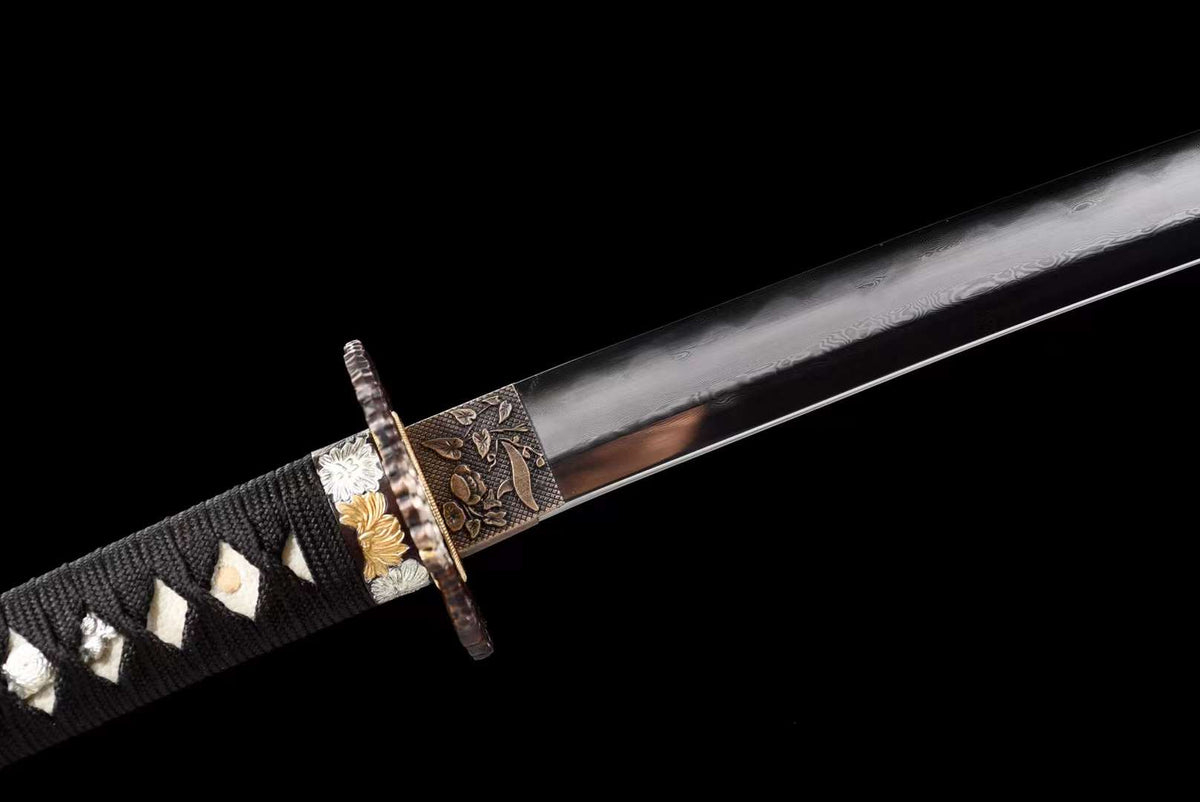 Kusa 草 Katana – Damascus Steel, Mirror Polish – view 4