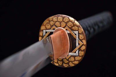 Enyou Katana 炎陽 – Honsanmai Blade, Gilded Copper Tsuba – view 4