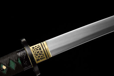 Kakki 活気 Katana – Manganese Steel, Black and Green Saya – view 6