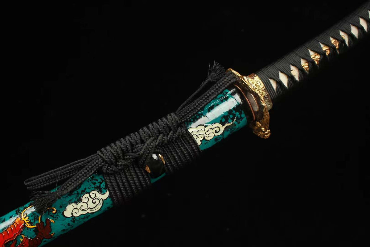 Ryuza 竜座 Katana – T10 Steel, Sanbon Sugi, Dragon Saya – view 6