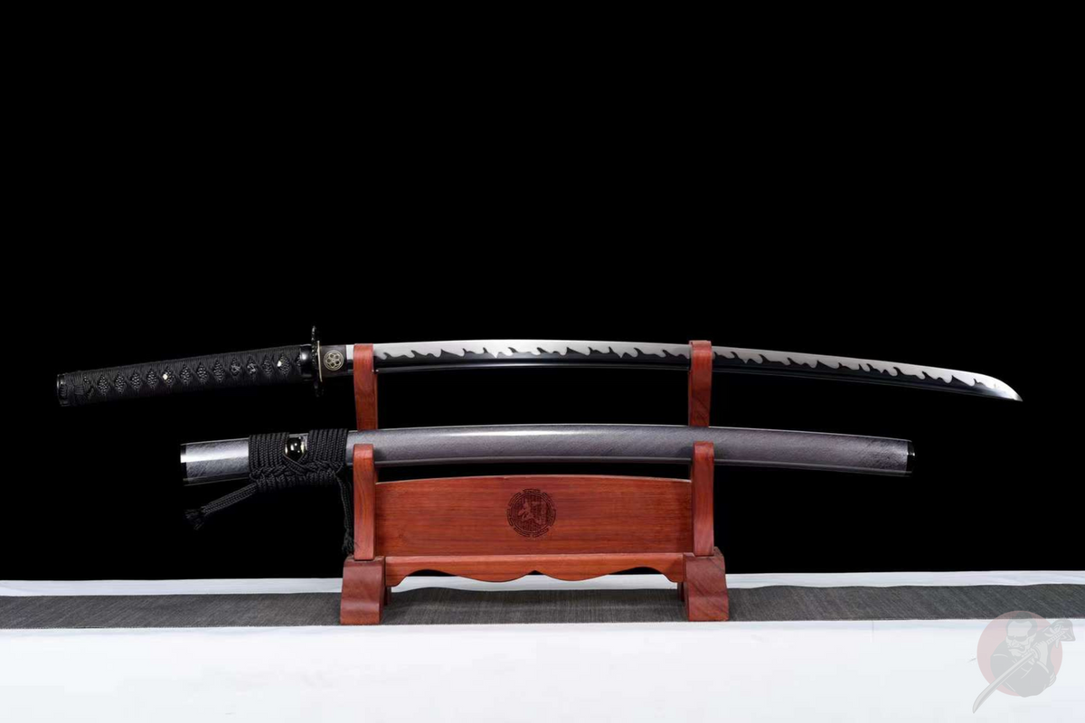 Katana Kage 影 – Blackened Manganese Steel Blade – view 2