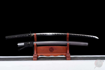 Katana Kage 影 – Blackened Manganese Steel Blade – view 2