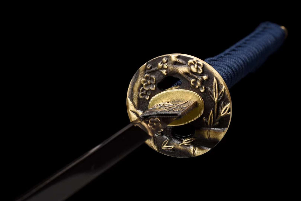 Arashi 嵐 Katana – Red Damascus Steel with Bo-hi – view 6