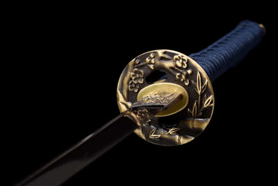 Arashi 嵐 Katana – Red Damascus Steel with Bo-hi – view 6