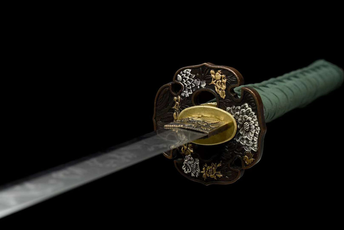 Fukkatsu 復活 Katana – T10 Steel, Floral Copper Tsuba – view 6