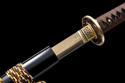 Nobunaga 信長 Katana – Gold Blade, Ebony Saya – view 7