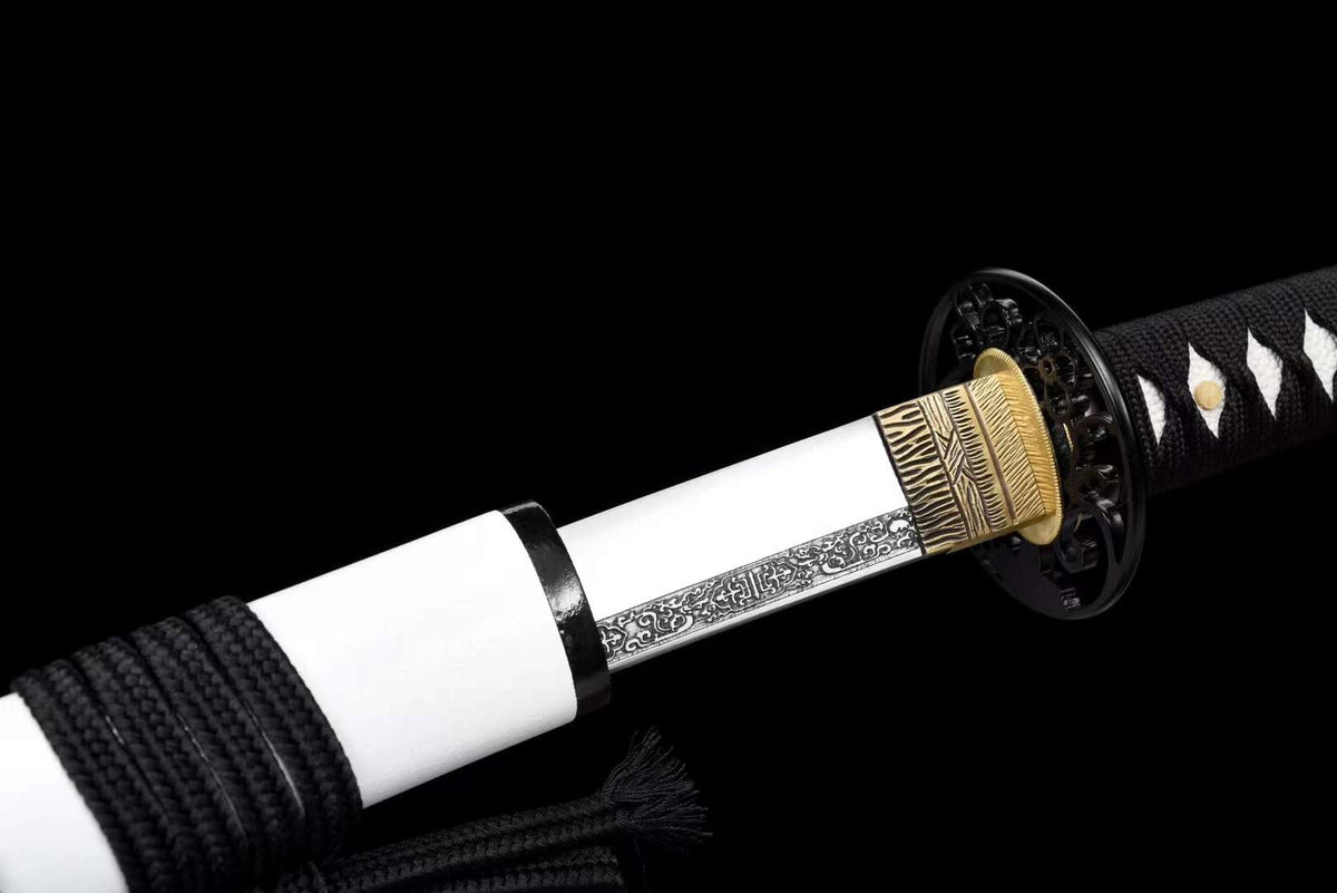Seppaku 雪白 Katana — White Saya, Spring Steel – view 7