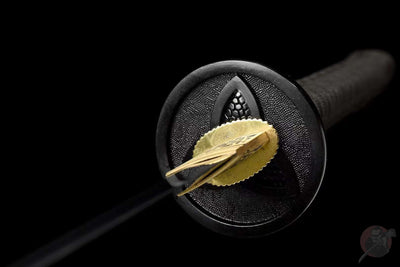 Kakki 活気 Katana – Manganese Steel, Black and Green Saya – view 5