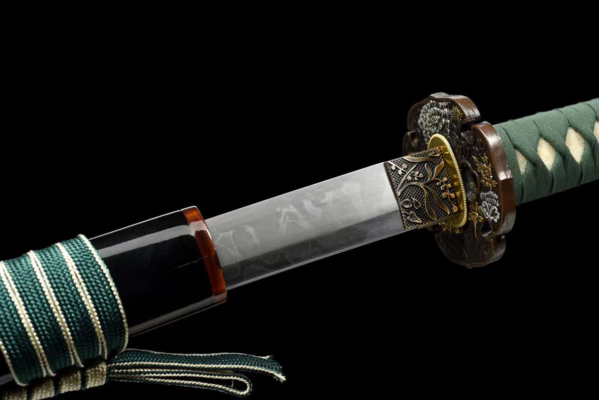 Fukkatsu 復活 Katana – T10 Steel, Floral Copper Tsuba – view 7