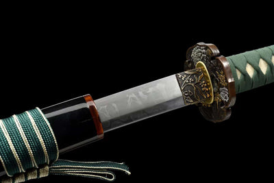 Fukkatsu 復活 Katana – T10 Steel, Floral Copper Tsuba – view 7