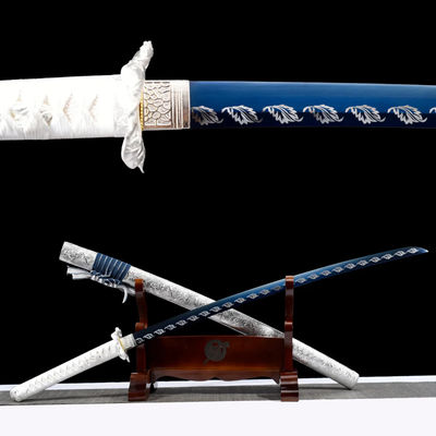 Fuyu 冬 Katana – Blue Blade, Manganese Steel – view 1