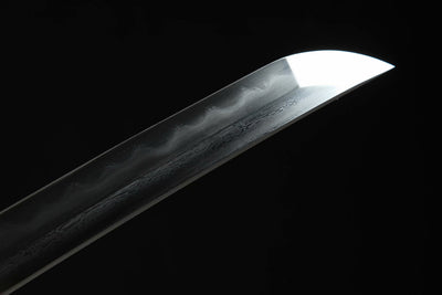 Hebi ヘビ Katana, Damascus Steel with Hamon – view 9