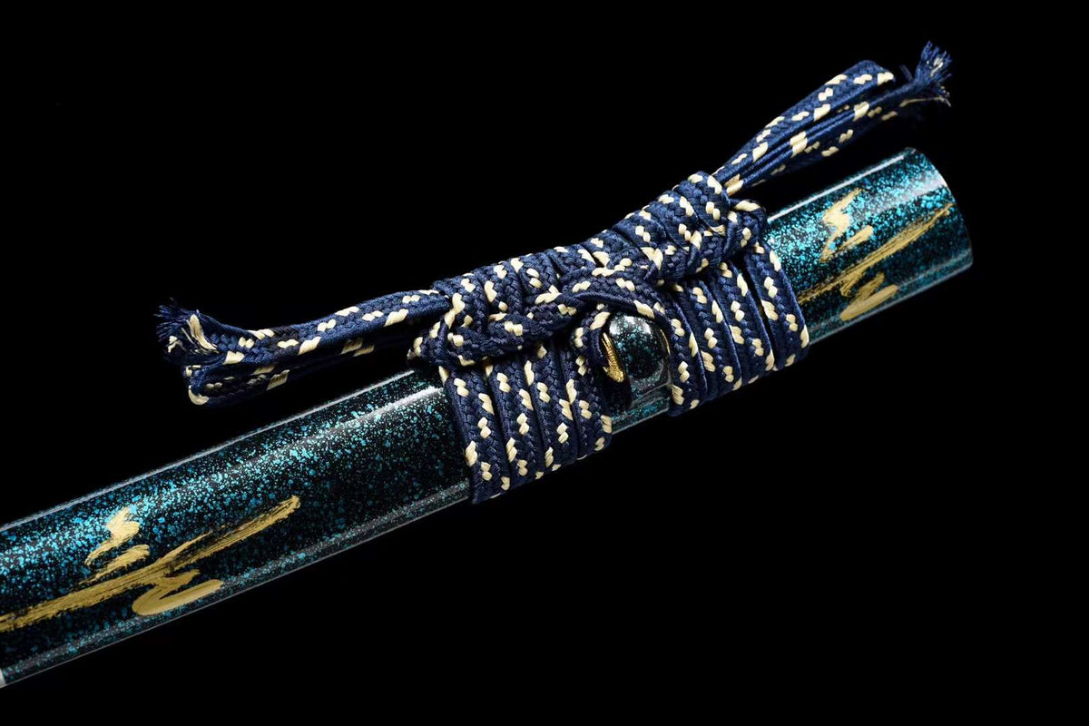 Arashi 嵐 Katana – Red Damascus Steel with Bo-hi – view 8