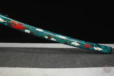 Ryuza 竜座 Katana – T10 Steel, Sanbon Sugi, Dragon Saya – view 5