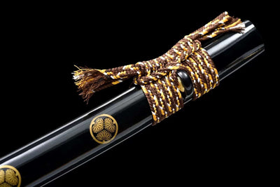 Nobunaga 信長 Katana – Gold Blade, Ebony Saya – view 9