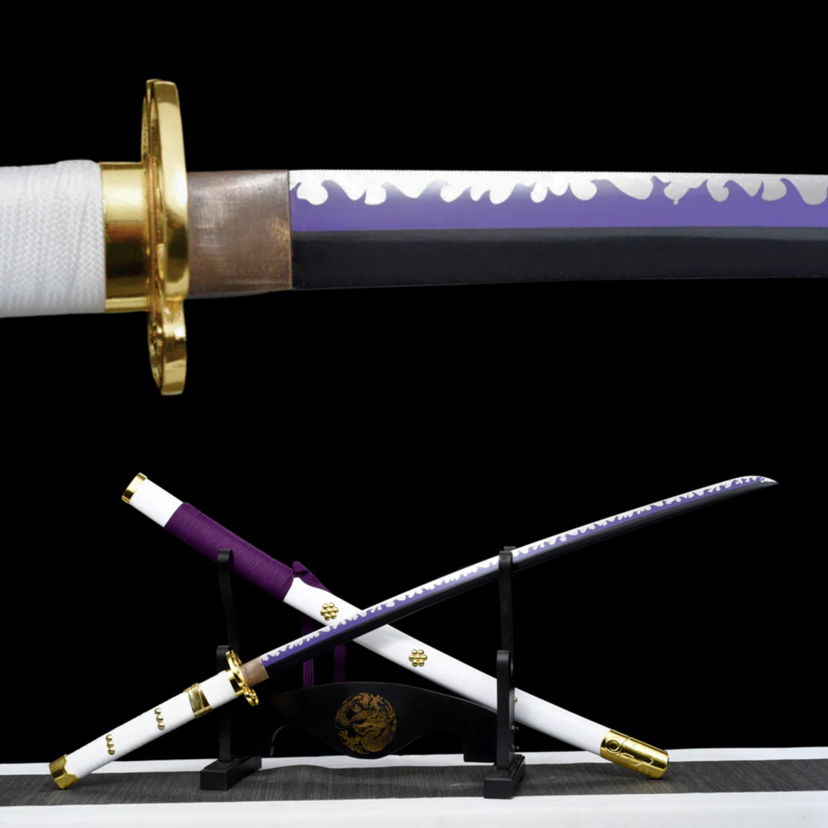 Ame no Habakiri Katana – 1060 Steel, White Lacquered Saya – view 1