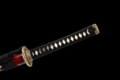Akaryū 赤龍 Katana – T10 Steel, Red Dragon Saya, Full Tang – view 18