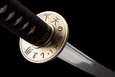 Katana Ten 天 – Damascus Steel with Bo-hi – view 6