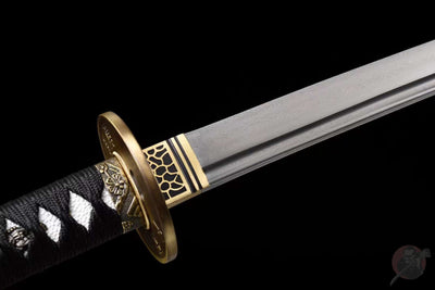 Katana Ten 天 – Damascus Steel with Bo-hi – view 5