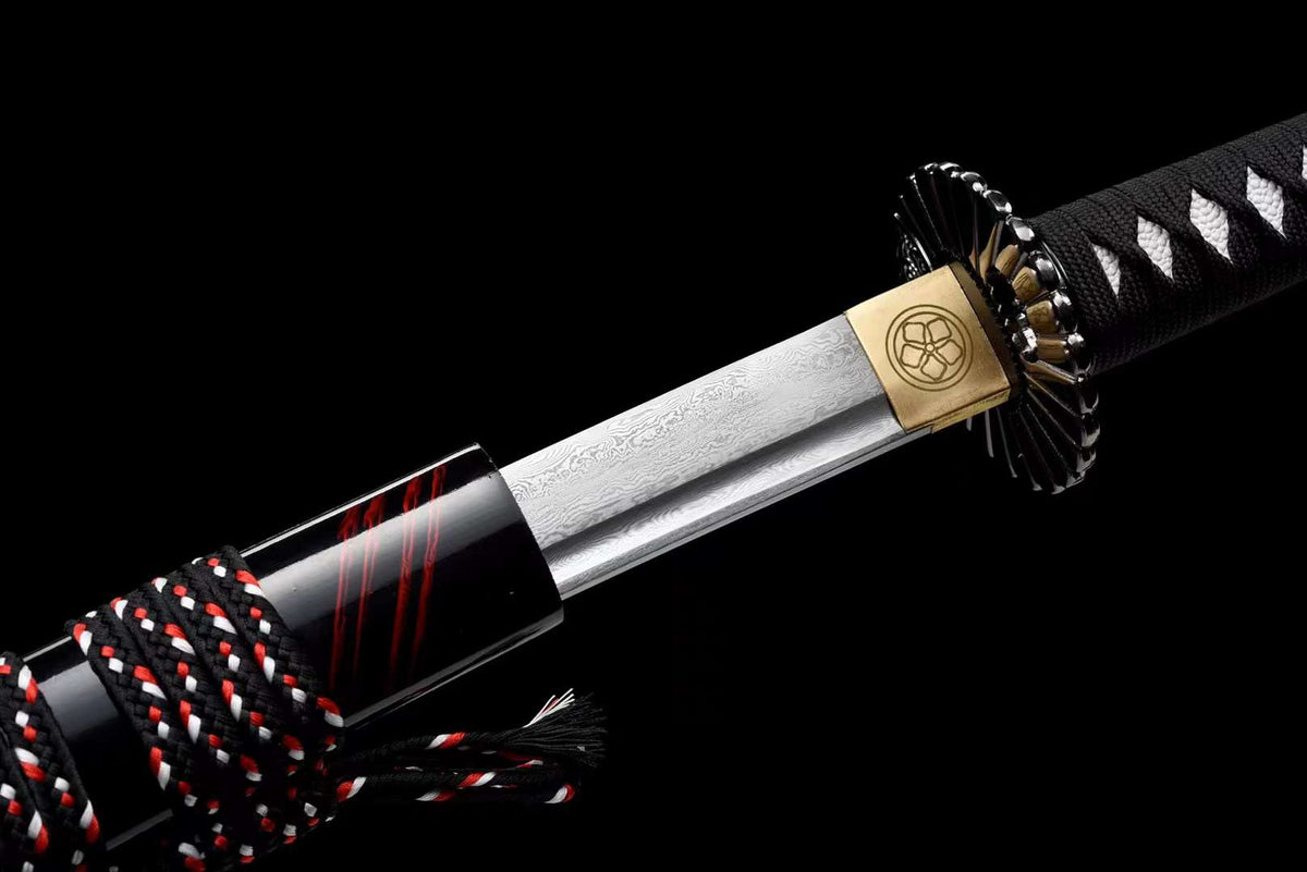 Oni 鬼 Katana, Damascus Steel – view 8