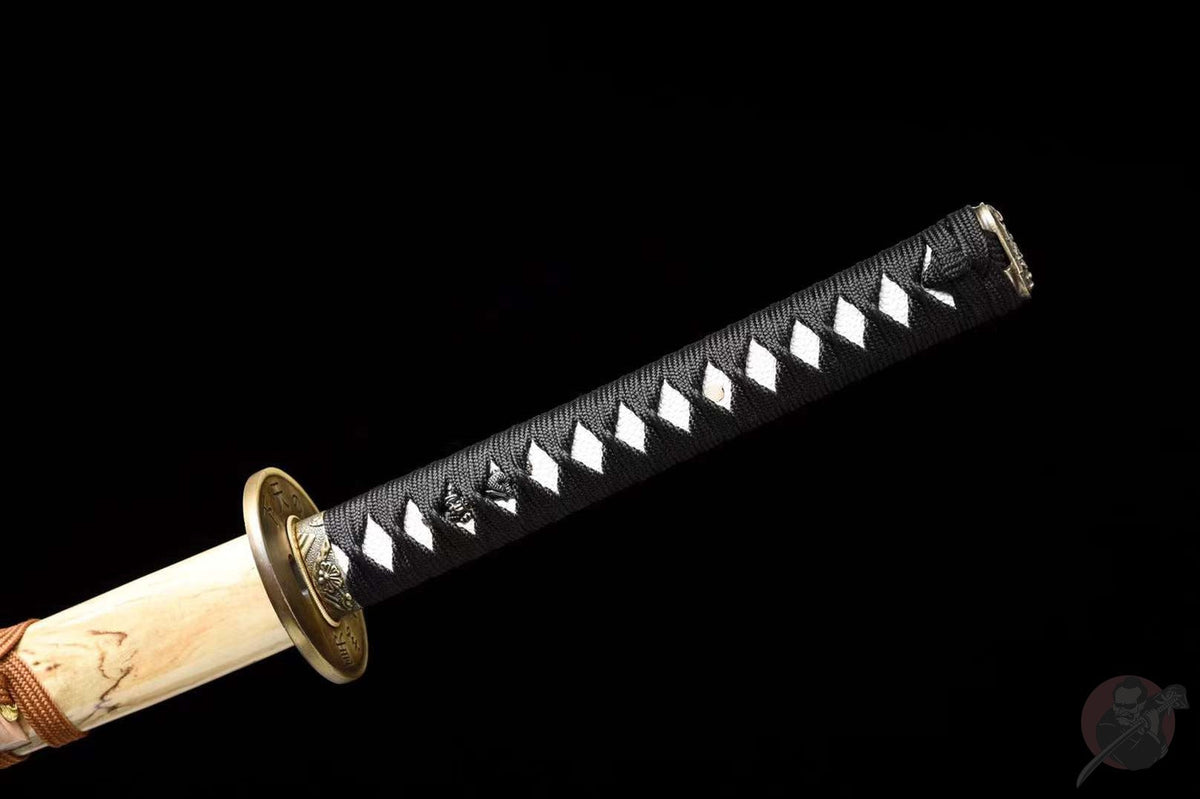 Katana Ten 天 – Damascus Steel with Bo-hi – view 9