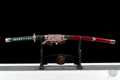 Genki Katana 元気 – T10 Steel, Premium Copper, Tachi Mounting – view 2