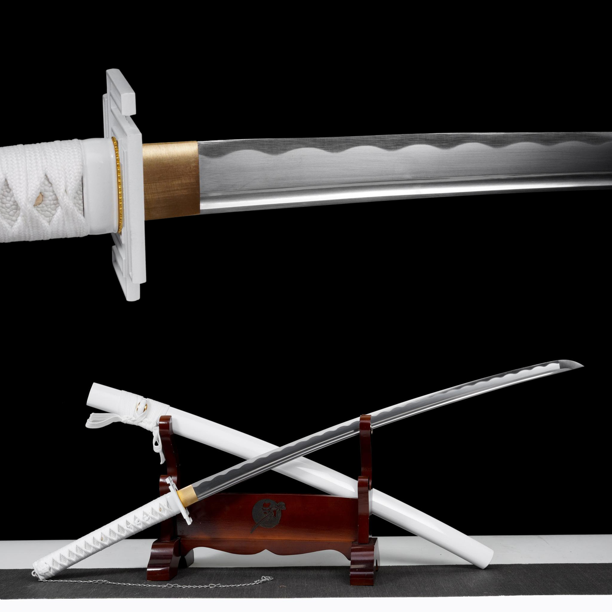 Tensa Zangetsu White Katana – Bleach-Inspired Replica (1060) – view 1