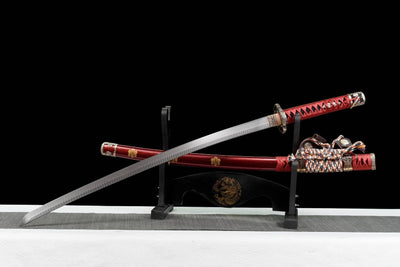 Hideyoshi 秀吉 Katana – Damascus Steel, Toyotomi Saya – view 3