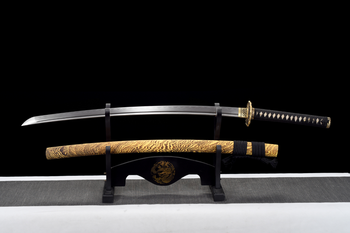Nara 楢 Katana, T10 Steel with Hamon and Bo-hi – view 1