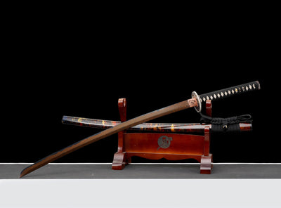 Guren 紅蓮 Katana – San-Mai "Red Roast" Blade – view 3