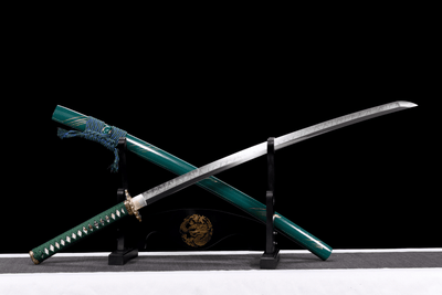 Emerarudo エメラルド Katana, T10 Steel, Claw Hamon – view 3