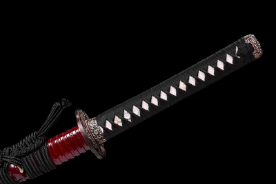 Ikoi 勢い Katana — T10 Steel, Flame Hamon, Ebony Saya – view 5
