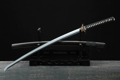 Numachi 沼地 Katana — Damascus Steel, Ebony Saya – view 5