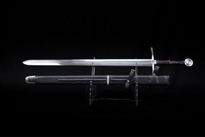 Croc d'Ombre (Shadow Fang) Hand-and-a-Half Sword – 5160 Steel – view 1