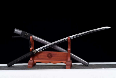 Katana Kage 影 – Blackened Manganese Steel Blade – view 1
