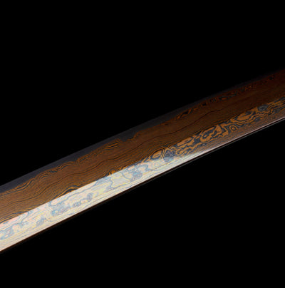 Guren 紅蓮 Katana – San-Mai "Red Roast" Blade – view 10