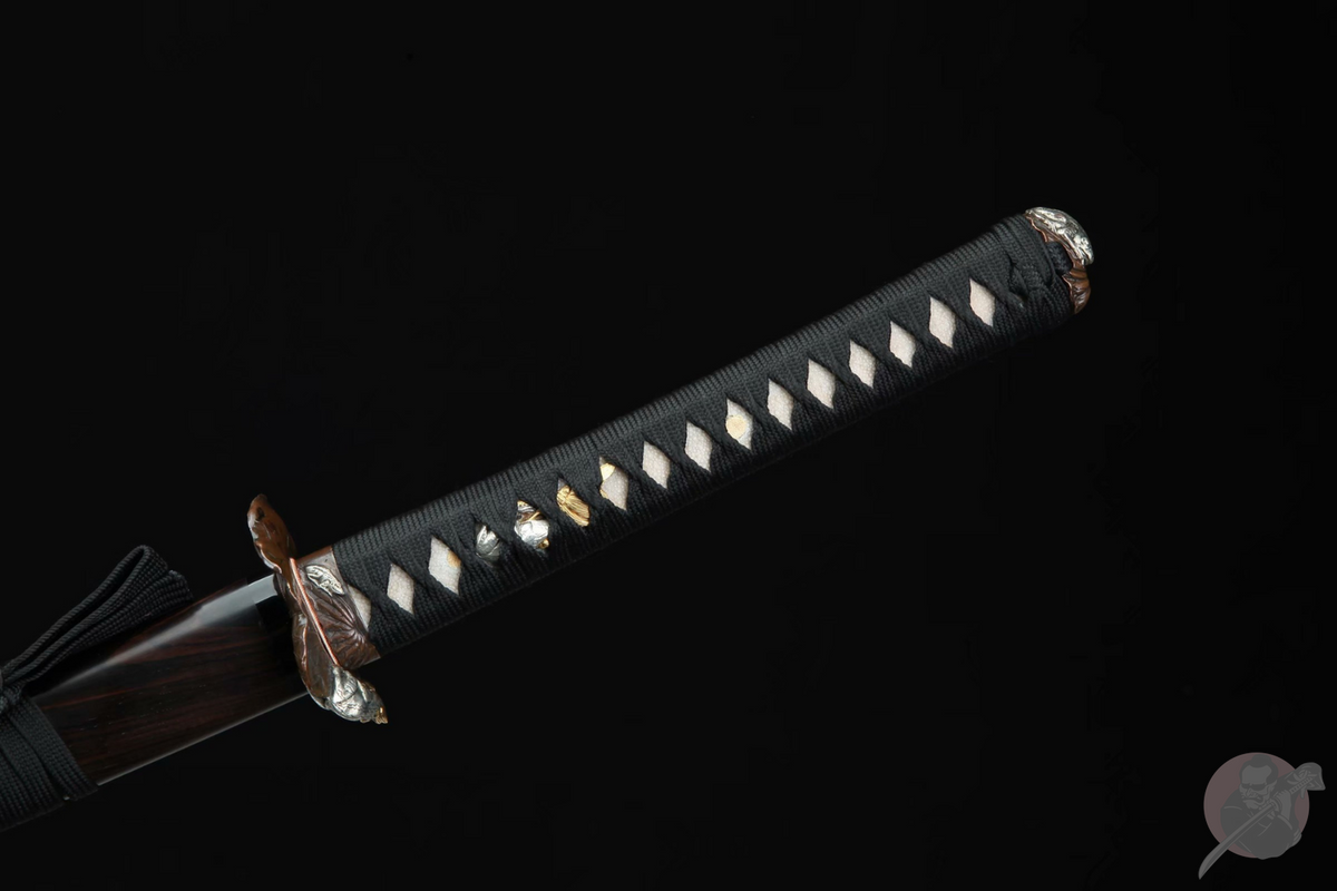 Numachi 沼地 Katana — Damascus Steel, Ebony Saya – view 6