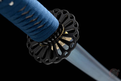 Chie 知恵 Katana – Blue Blade, Manganese Steel, Blue Saya – view 7