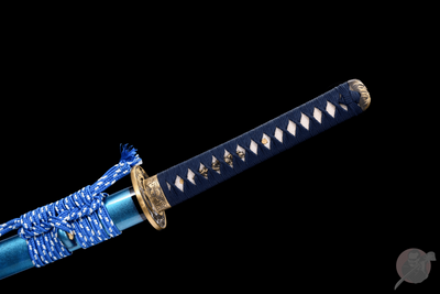 Yonaguni 与那国 Katana — T10 Steel, Light Blue Saya – view 6