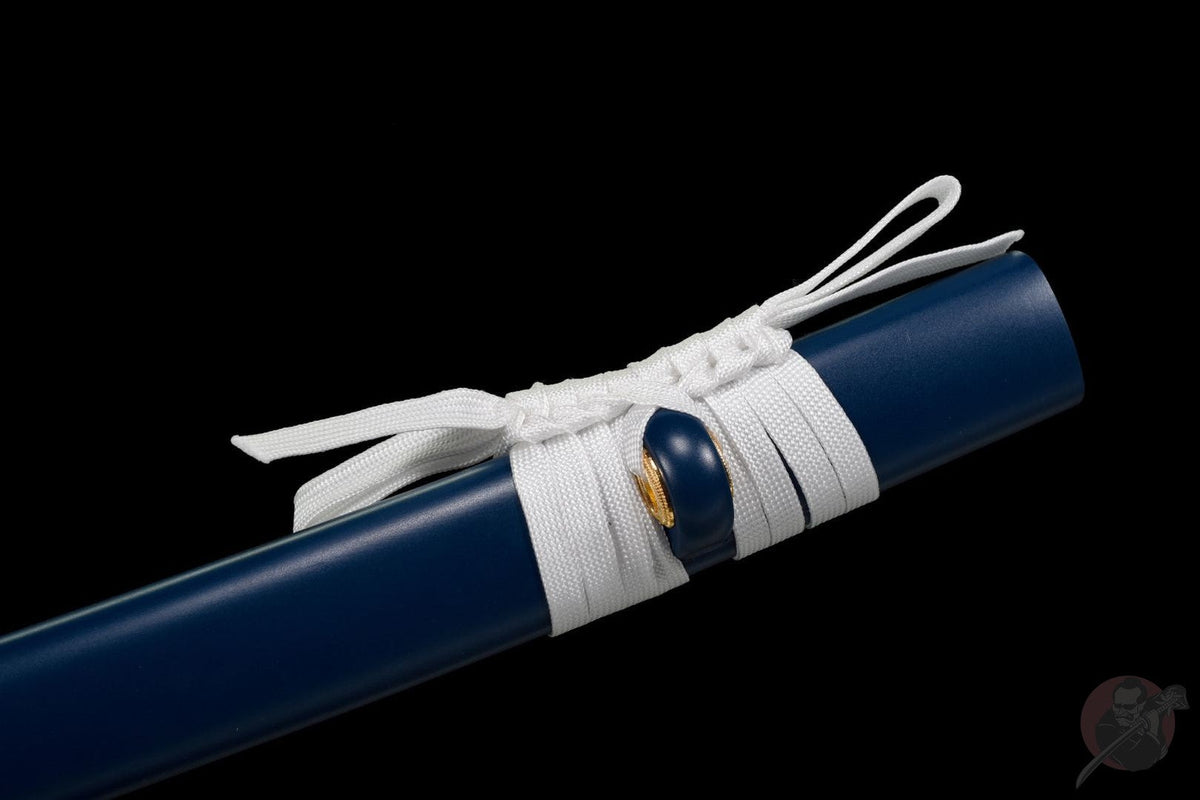 Katana Kurao 淤加 – T10 Steel with Bo-hi, Blue Dragon Saya – view 5