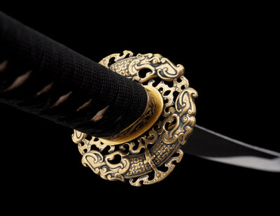Akaryū 赤龍 Katana – T10 Steel, Red Dragon Saya, Full Tang – view 9