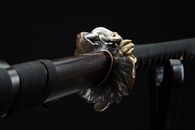 Numachi 沼地 Katana — Damascus Steel, Ebony Saya – view 7