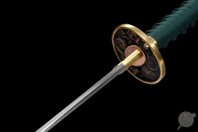 Orochi 大蛇 Katana – T10 Steel, Flame Hamon, Ebony Saya – view 11